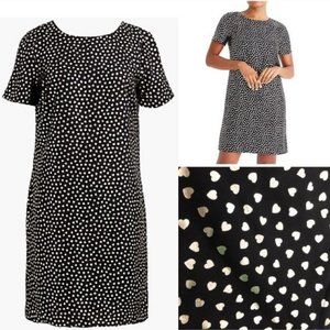 J.Crew 💛 Gold Heart Little Black Dress XS